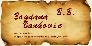 Bogdana Banković vizit kartica